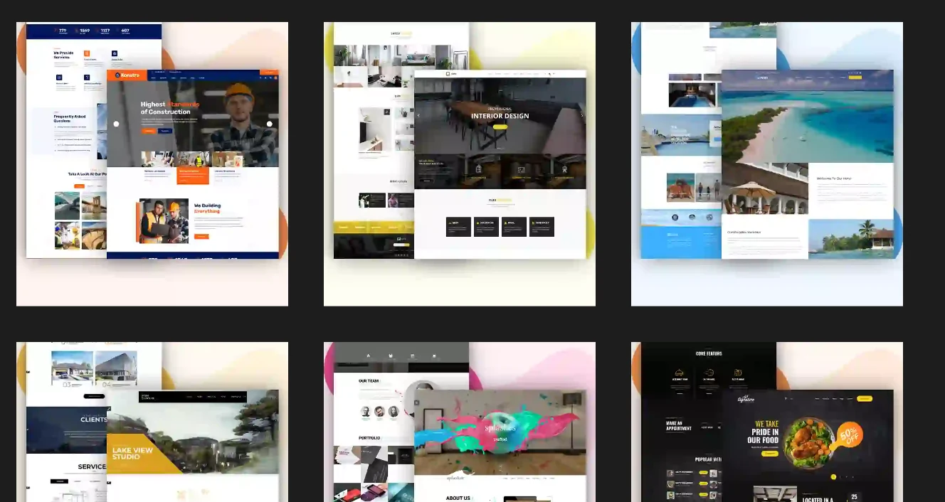 Construction Website example from the supplied reference